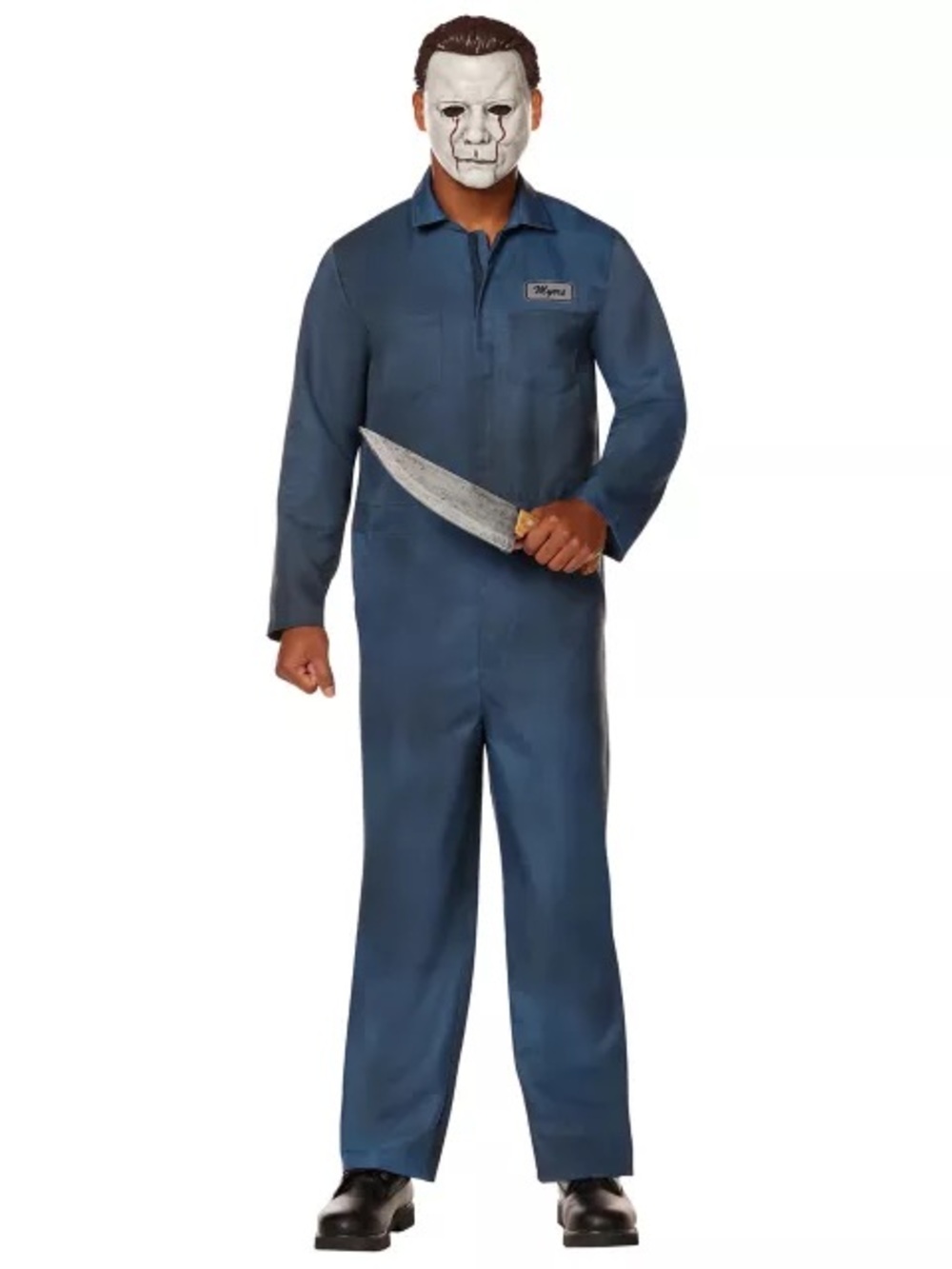Michael Myers Halloween II Costume Adult L/XL Spirit Halloween Jumpsuit Mask